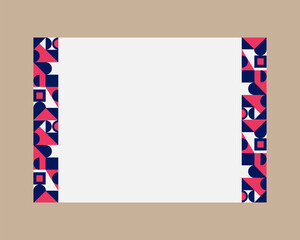 Modern geometric blank paper template design