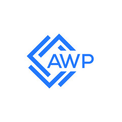 Obraz premium AWP technology letter logo design on white background. AWP creative initials technology letter logo concept. AWP technology letter design.