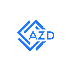 AZD technology letter logo design on white  background. AZD creative initials technology letter logo concept. AZD technology letter design.