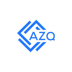 AZQ technology letter logo design on white  background. AZQ creative initials technology letter logo concept. AZQ technology letter design.