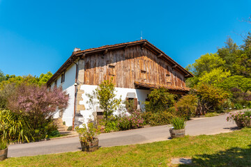 Fototapeta na wymiar Traditional farmhouse in the Iturraran Natural Park in Pagoeta, Aia, Gipuzkoa. Basque Country