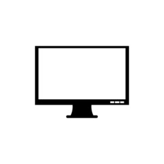 PC monitor logo. Computer monitor icon for mobile concept and web design