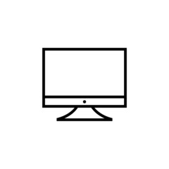 PC monitor logo. Computer monitor icon for mobile concept and web design