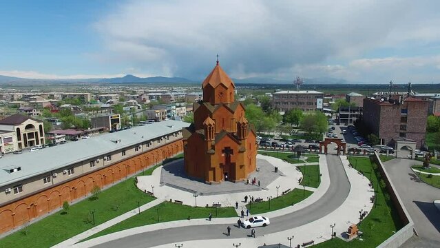 The Saint Thaddeus Church Armenian Apostolic church in  Ararat Province, Armenia.  Church was completed 2015 year. 