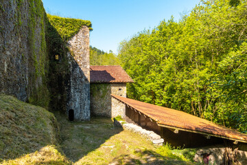 Fototapeta na wymiar View of the Agorregi mill in the Pagoeta park in Aia, Gipuzkoa. Basque Country