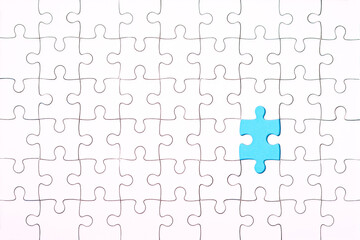 jigsaw puzzle pattern missing piece White jigsaw puzzle pattern top view to express alliance union...