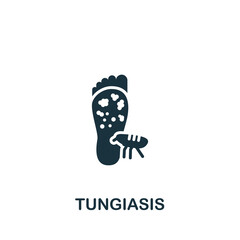 Tungiasis icon. Monochrome simple Deseases icon for templates, web design and infographics