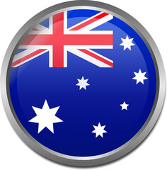 Australia flag, official colors and proportion correctly. Badge