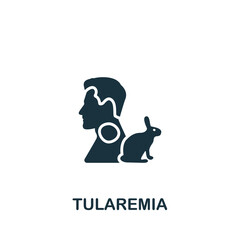 Tularemia icon. Monochrome simple Deseases icon for templates, web design and infographics