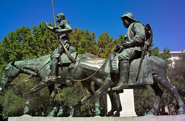 Obraz premium Don Quixote memorial in Madrid - Spain