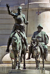 Naklejka na ściany i meble Don Quixote memorial in Madrid - Spain