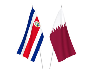 Qatar and Republic of Costa Rica flags