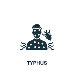 Typhus icon. Monochrome simple Deseases icon for templates, web design and infographics