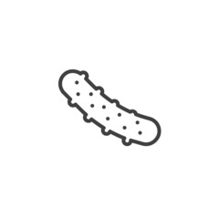 Cucumber vegetable line icon