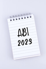 Notizblock mit ABI 2023