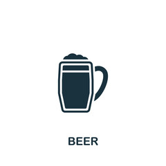 Beer icon. Monochrome simple Drinks icon for templates, web design and infographics
