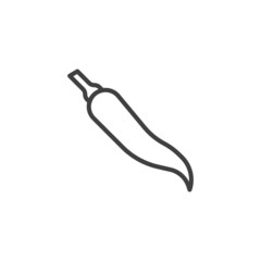 Chilli pepper line icon