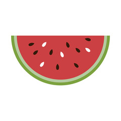 slice watermelon. Vector isolated watermelon