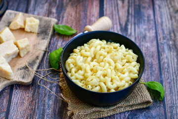 Macaroni in cheese sauce. Home made mac and cheese  pasta  Mac and cheese, american style macaroni...