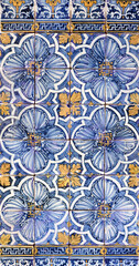 tiles panels in the Azulejos Museum in Lisbon, Portugal