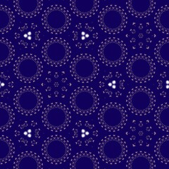 Dark blue pattern with hexagon concept inspired of middle eastern traditional style