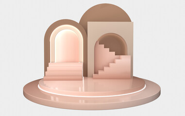 mini stage design 3d render