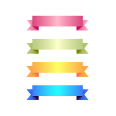 Colored vector ribbons collection for different seasons