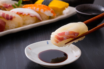 お寿司~鯛の握り