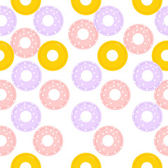 donut vector set isolated on white background