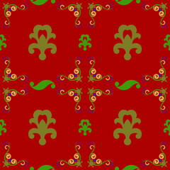  Sample pattern for fabrics, interiors, ceramics and furniture in the Arabian style.