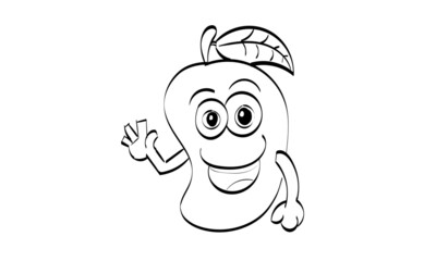 Summer Time Creative Fruit design. Children Color Book Cover Illustration For Print. Use as poster, card, flyer or T Shirt