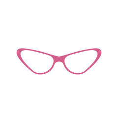 Pink Woman Glasses Icon