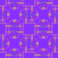  Sample pattern for fabrics, interiors, ceramics and furniture in the Arabian style.