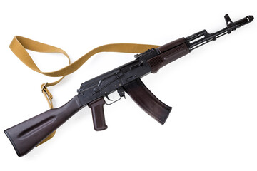 Soviet assault rifle AK-74 on a white background
