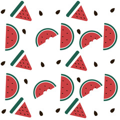 seamless watermelons pattern. Vector background