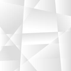 Fototapeta premium Abstract white and gray gradient background. Modern minimalist design. Vector illustration with simple shapes like circle, square, rectangle. Monochrome light 3d futuristic design