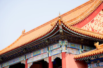 Part of the palace architecture in the Forbidden City