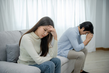 Divorce. Women are disappointed,bored, stressed, upset and irritated after quarreling. Couples are having family problems resulting in divorce. Love problem.