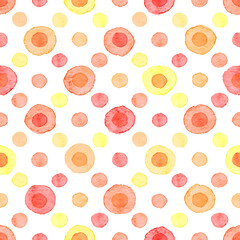 Seamless watercolor dots pattern