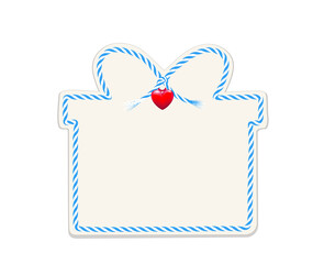 Märzchen das Frühlingsbringer Symbol und 
Geschenk zum 1. März,
Märzchen Anhänger mit Herzchen,
Vektor Illustration isoliert auf Hintergrund
