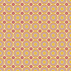 Vector Damask Seamless Retro Pattern Background Botanic Garden Nature