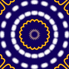 Dark blue pattern with hexagon concept inspired of middle eastern traditional style