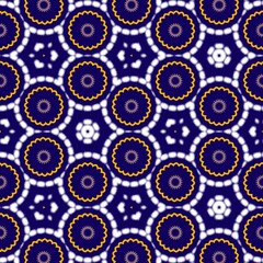 Dark blue pattern with hexagon concept inspired of middle eastern traditional style