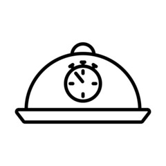 Cloche With Stopwatch Icon