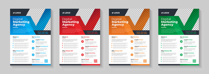 Corporate Theme Business Flyer Design.  Corporate Business flyer template vector design, Flyer Template Geometric shape used for business poster layout,