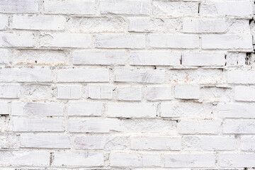 Abstract white brick wall textured background. old brick