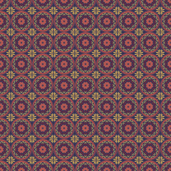 Vector Damask Seamless Retro Pattern Background Botanic Garden Nature