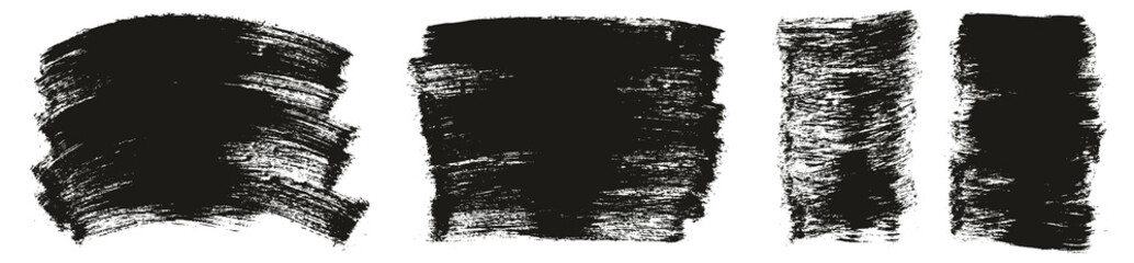 Flat Paint Brush Thin Curved & Long & Short Background High Detail Abstract Vector Background Set 