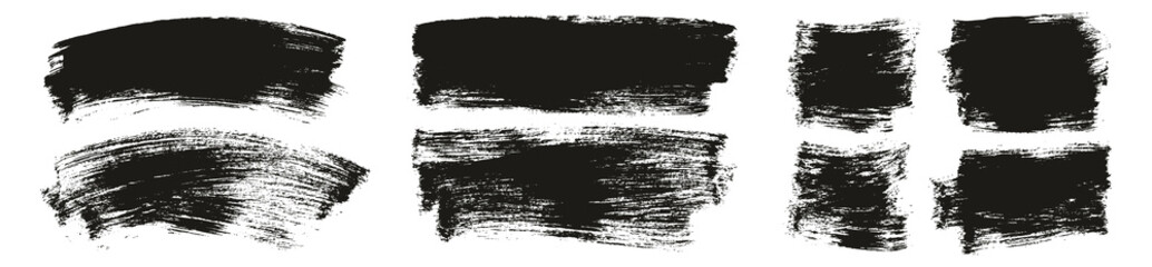 Flat Paint Brush Thin Curved & Long & Short Background High Detail Abstract Vector Background Set 