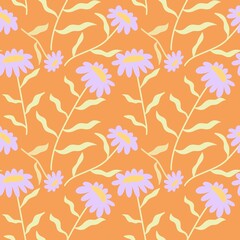 Floral seamless flower pattern for fabrics and textiles and packaging and gifts and cards and linens and kids